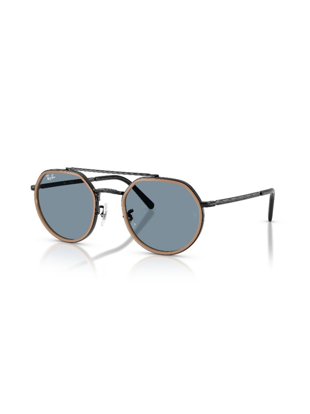 New Ray-Ban Unisex Sunglasses Black Blue Lens Metal Frame Ray Ban RB3765 9279R5